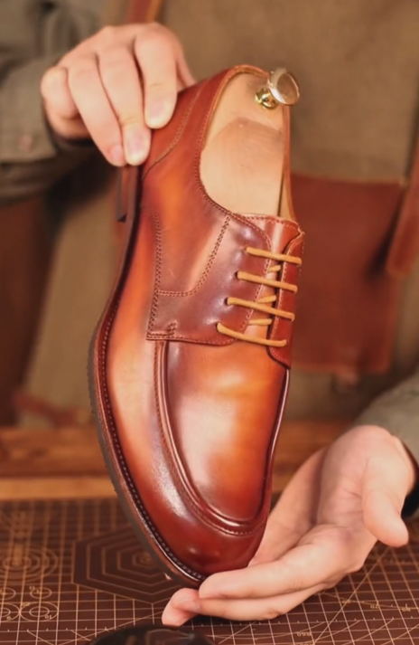Men's Brown Leather Goodyear Welt Dress Shoes