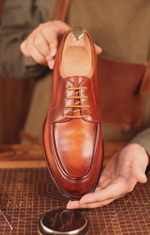 Men's Brown Leather Goodyear Welt Dress Shoes