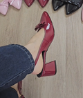 Ladies' Bow Slingback Block Heel Pumps