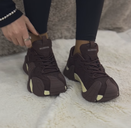 Ladies' Brown Chunky Platform Casual Sneakers