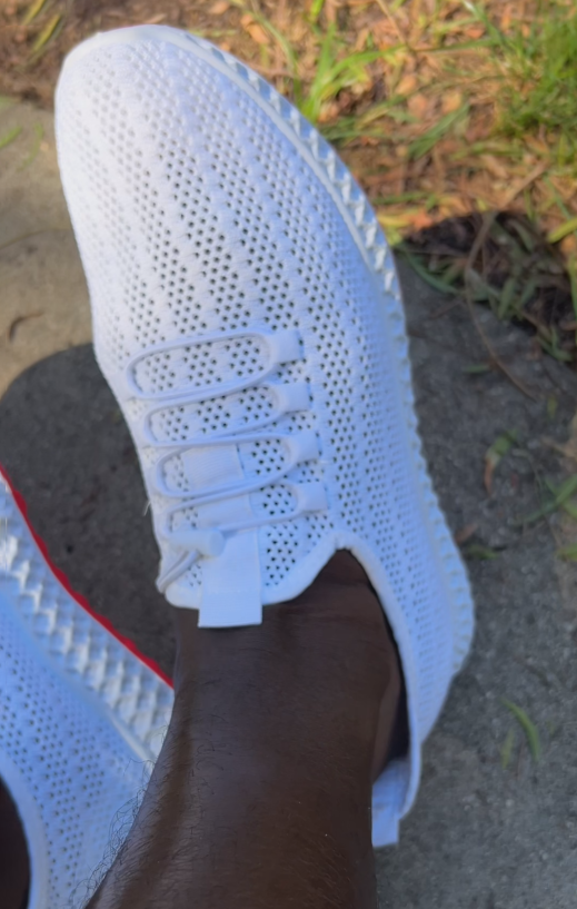 Men's White Mesh Breathable Casual Sneakers
