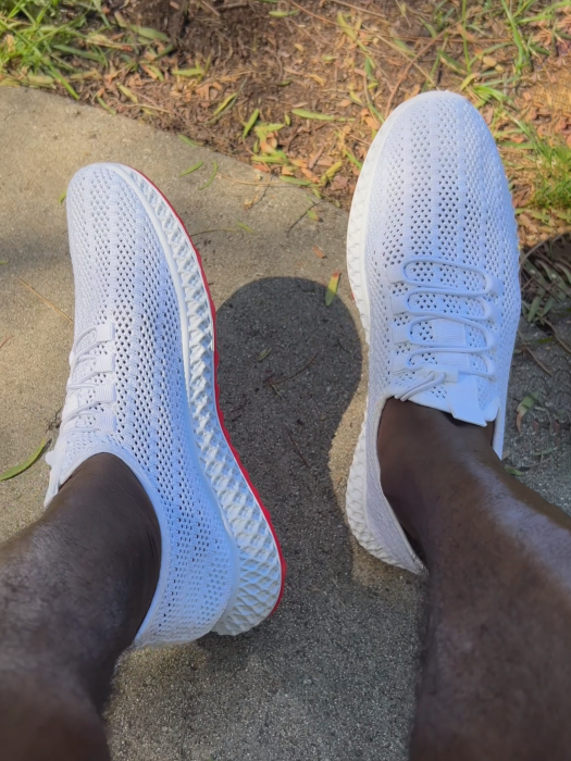 Men's White Mesh Breathable Casual Sneakers