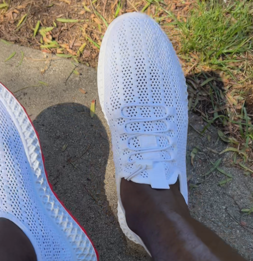 Men's White Mesh Breathable Casual Sneakers