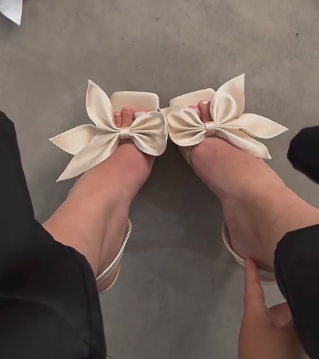 Ladies' Satin Bridal Slingback Sandals