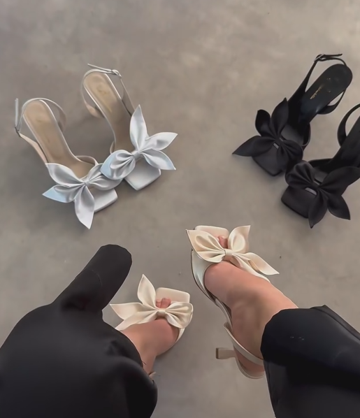 Ladies' Satin Bridal Slingback Sandals