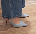 Ladies' Patent Leather Slingback Pointed-Toe Stiletto Heels