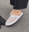 Ladies' Breathable Rhinestone-Studded Mesh Backless Loafer Slippers