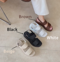 Ladies' Open-Toe Adjustable Buckle Casual Wedge Sandals