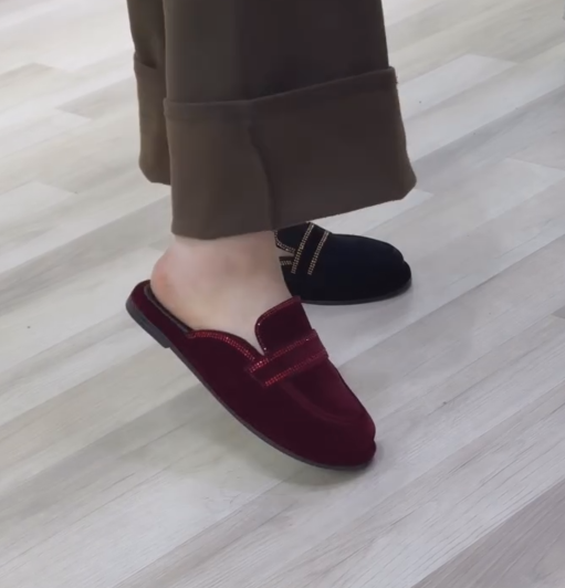 Ladies' Elegant Slip-On Penny Loafer Mule Flats