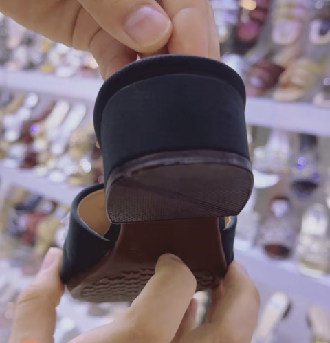 Ladies' Embellished Square-Toe Low-Heel Mules