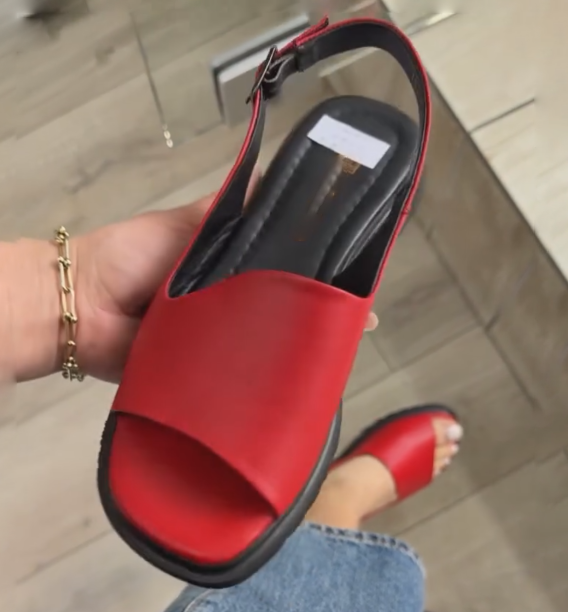 Ladies' Chunky Sole Cutout Slingback Sandals