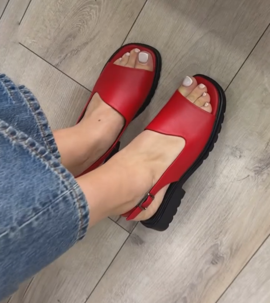 Ladies' Chunky Sole Cutout Slingback Sandals