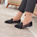 Rhinestone Mesh Slip-On Loafers