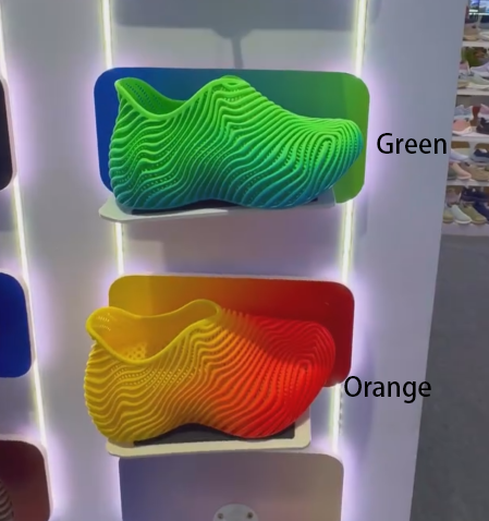 3D Printed Wave-Pattern Breathable Slip-On Sneakers