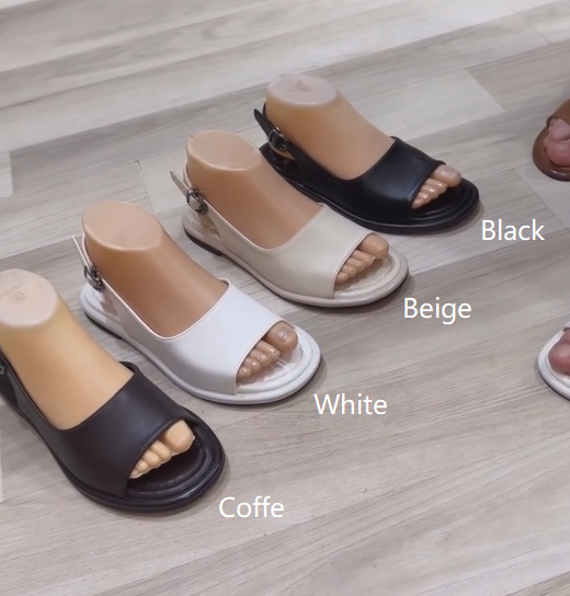 Ladies Open-Toe Slingback Flat Sandals