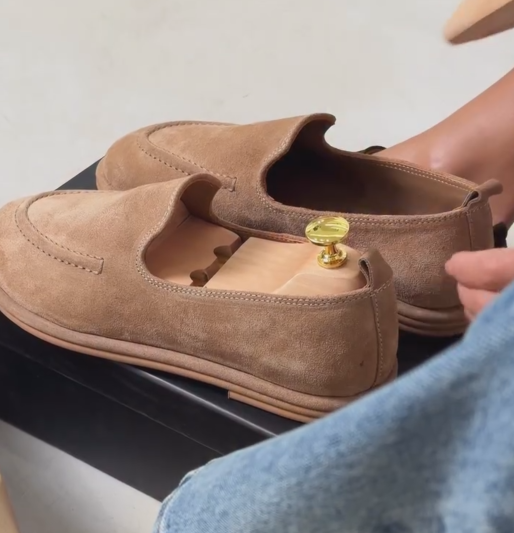 Ladies Suede Casual Slip-On Loafers