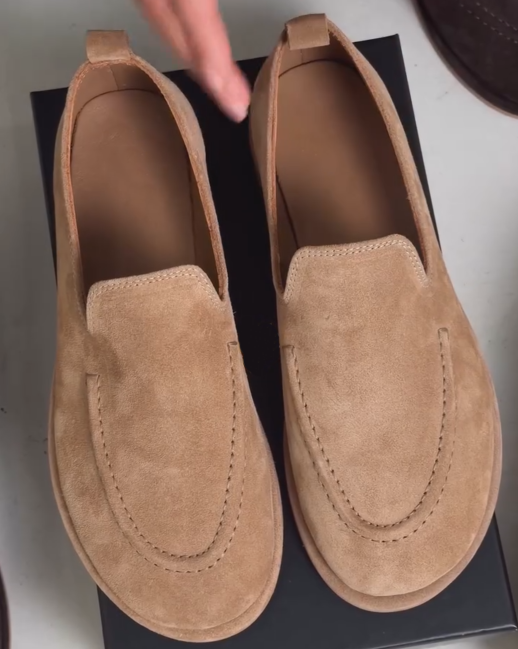 Ladies Suede Casual Slip-On Loafers