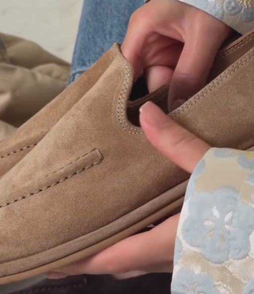 Ladies Suede Casual Slip-On Loafers