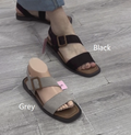Ladies' Adjustable Buckle Suede Flat Sandals