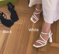 Ladies' Strappy Square-Toe Block Heel Sandals