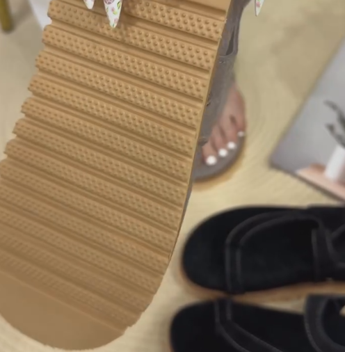 Ladies' Suede Toe-Loop Slingback Sandals