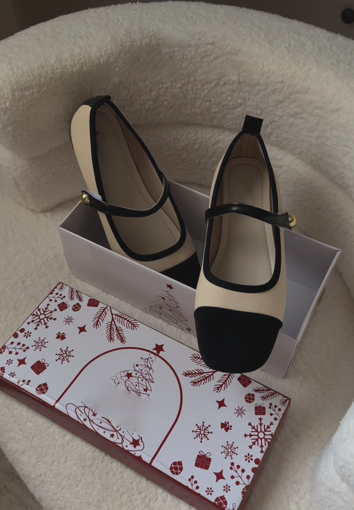 Ladies' Two-Tone Mary Jane Flats