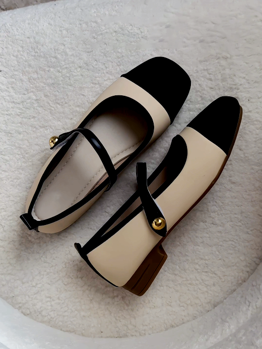 Ladies' Two-Tone Mary Jane Flats