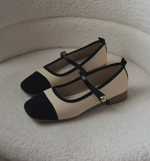Ladies' Two-Tone Mary Jane Flats