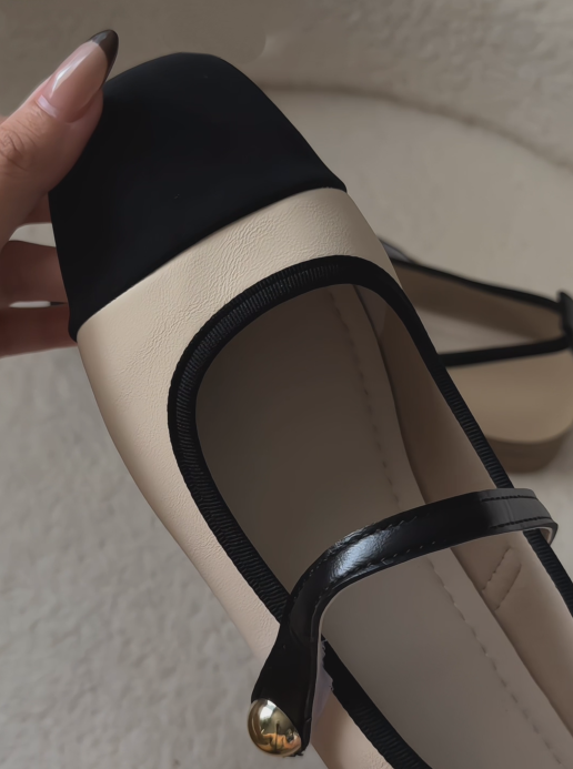 Ladies' Two-Tone Mary Jane Flats