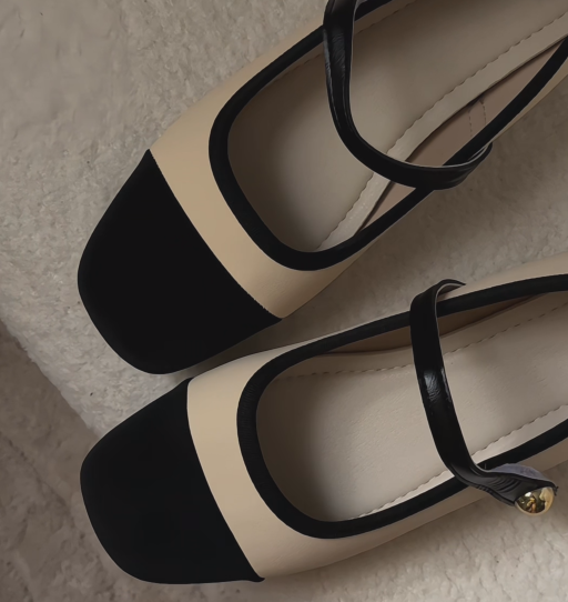 Ladies' Two-Tone Mary Jane Flats