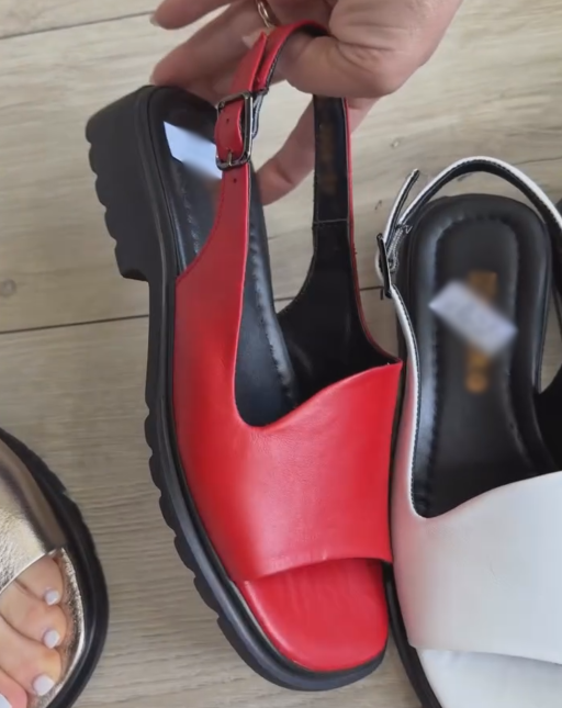 Ladies' Single Strap Slingback Platform Sandals