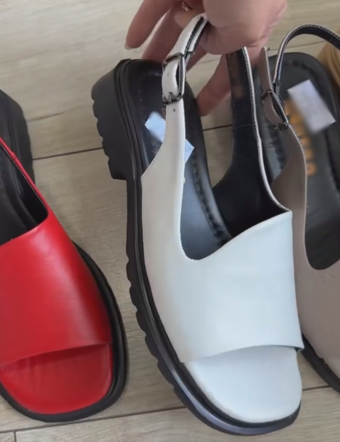 Ladies' Single Strap Slingback Platform Sandals