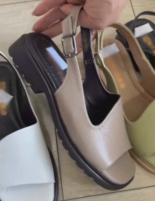 Ladies' Single Strap Slingback Platform Sandals