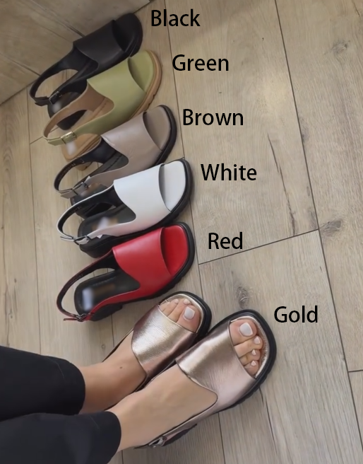 Ladies' Single Strap Slingback Platform Sandals