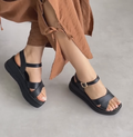 Ladies' Crisscross Strap Platform Wedge Sandals