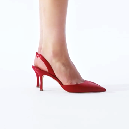 Ladies' Pointed Toe Slingback Kitten Heel Pumps