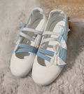 Ladies' Ballet-Inspired Bow & Lace Mary Jane Flats