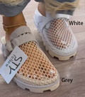 Women's Mesh Buckle Strap Chunky Mule Sandals
