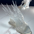Women's 3D Printed Translucent Winged Fantasy Wedge Sandals