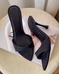 Women's Minimalist Pointed Toe Stiletto Heel Mule Sandals