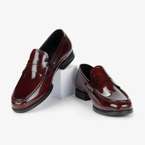 Glossy Slip-On Dress Shoes