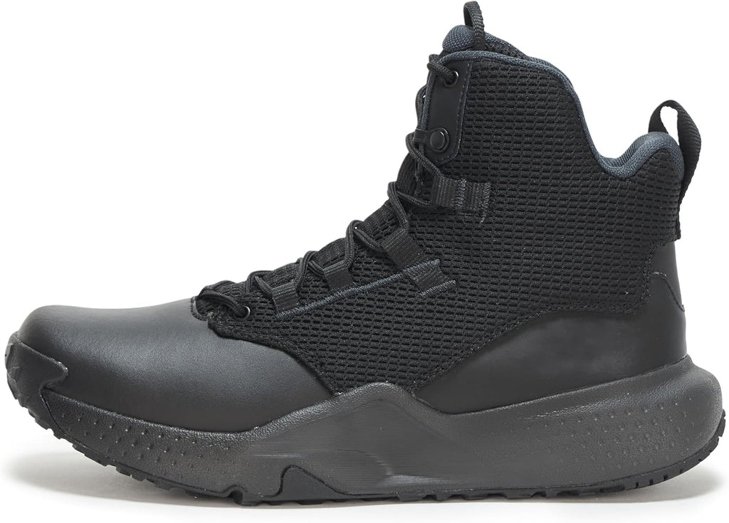 Black High-Top Tactical Mesh Boots