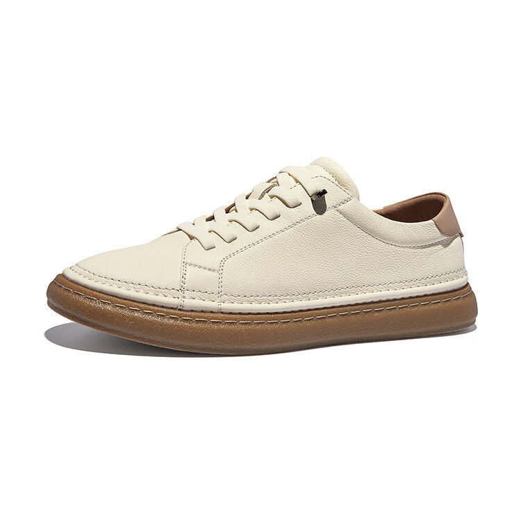 Men's Hand-Stitched Genuine Leather Casual Sneakers