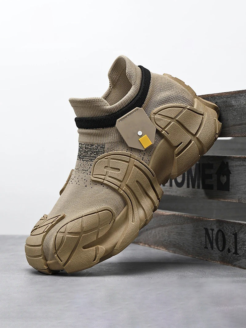 Sock-Style Chunky Sole Slip-On Sneakers