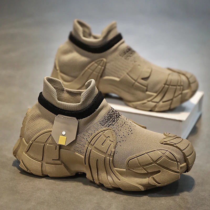 Sock-Style Chunky Sole Slip-On Sneakers