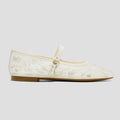 Elegant Sheer Mesh Ballet Flats with Gold Buckle