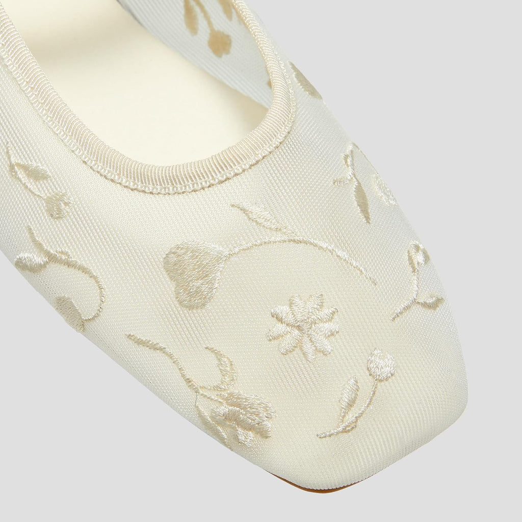 Elegant Sheer Mesh Ballet Flats with Gold Buckle