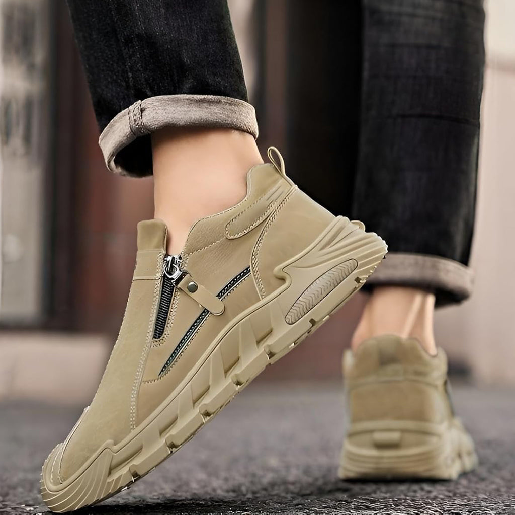 Men's High-Top Zip Boots | Slip-On Style For Easy Daily Commute