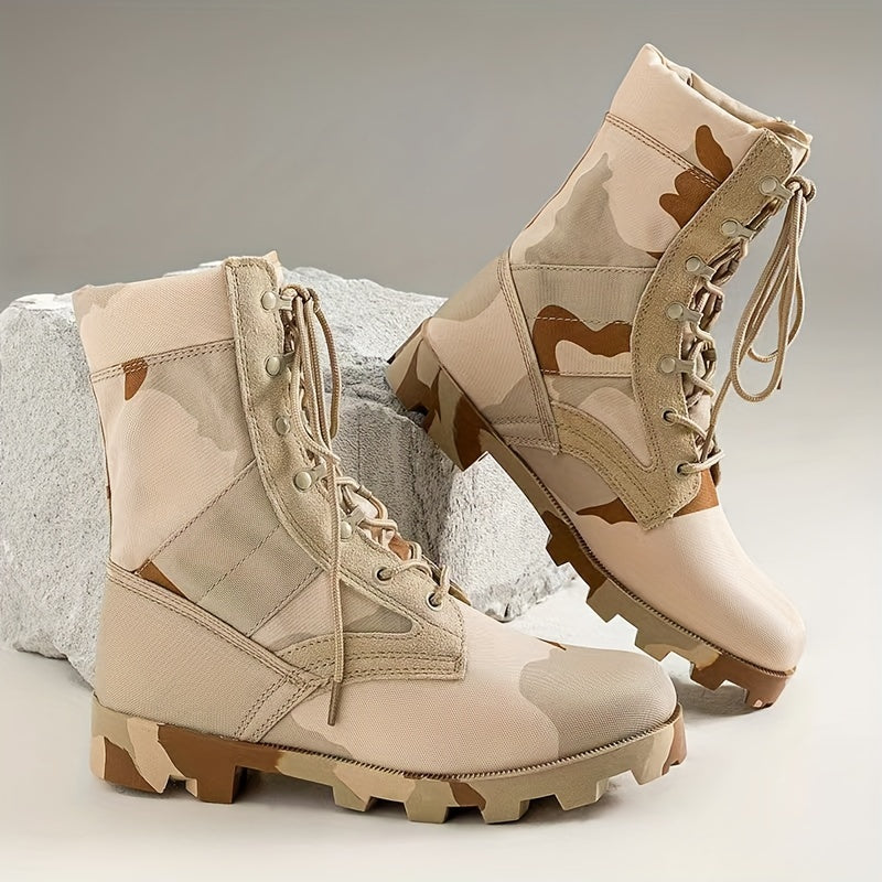 Camouflage High-Top Tactical Combat Boots