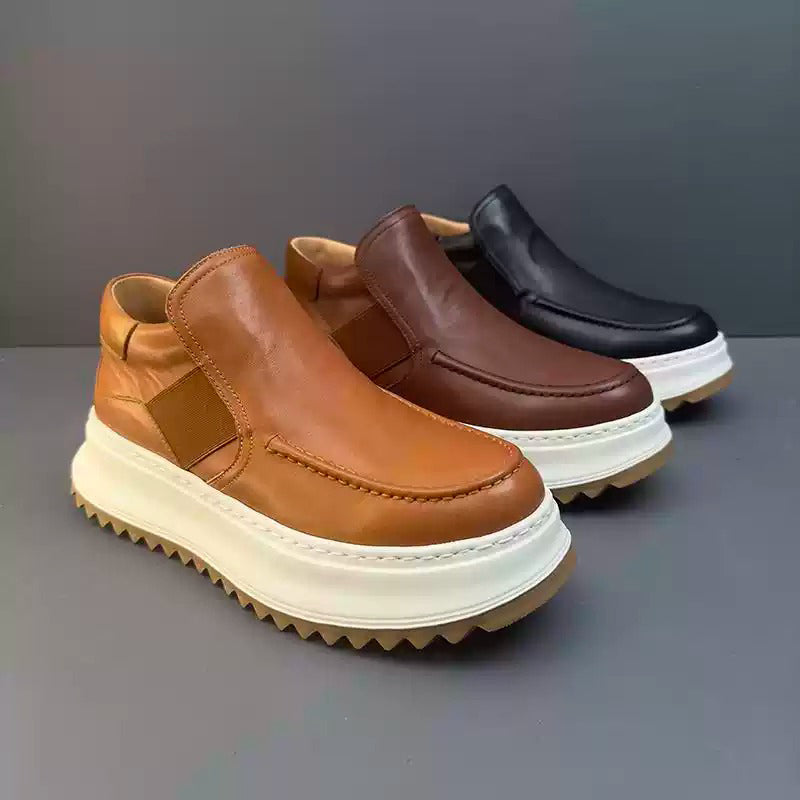 Moc-Toe Platform Chelsea Boots